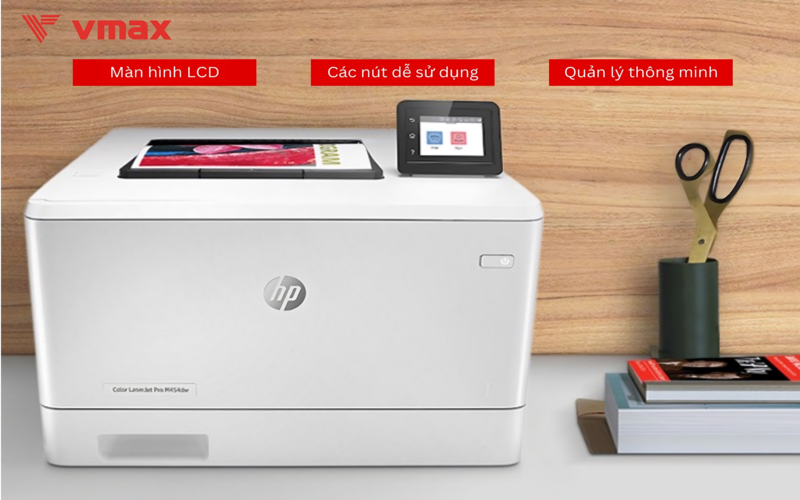 Máy in laser màu HP Color LaserJet Pro M454DN thiết kế sử dụng