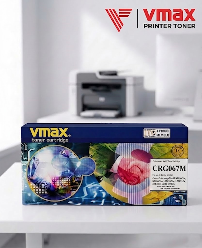 Mực laser VMAX CANON CRG 067 Hồng (Megenta-chíp 0%)